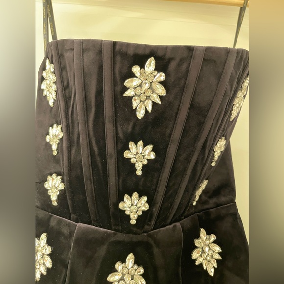 NWOT Bronx and Banco Maraya Diamond Mini Strapless Dress in Black - Picture 12 of 13